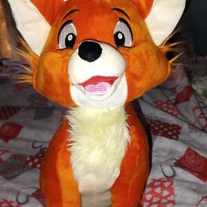Disney Store Tod Fox and The Hound  Stuffed Animal Plushie Toy Rare